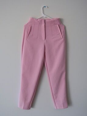 Light Bright Pink Straight-Leg Pants